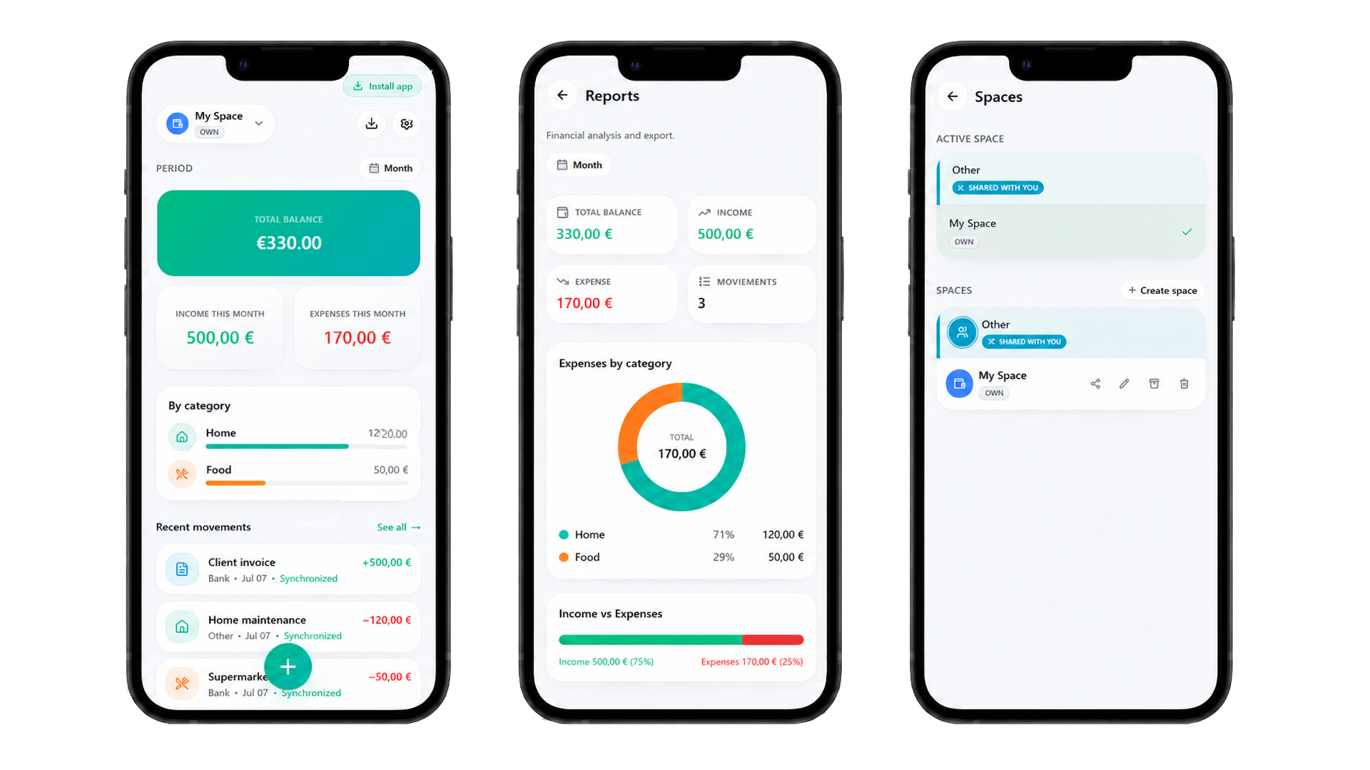 SpendQore app on multiple devices